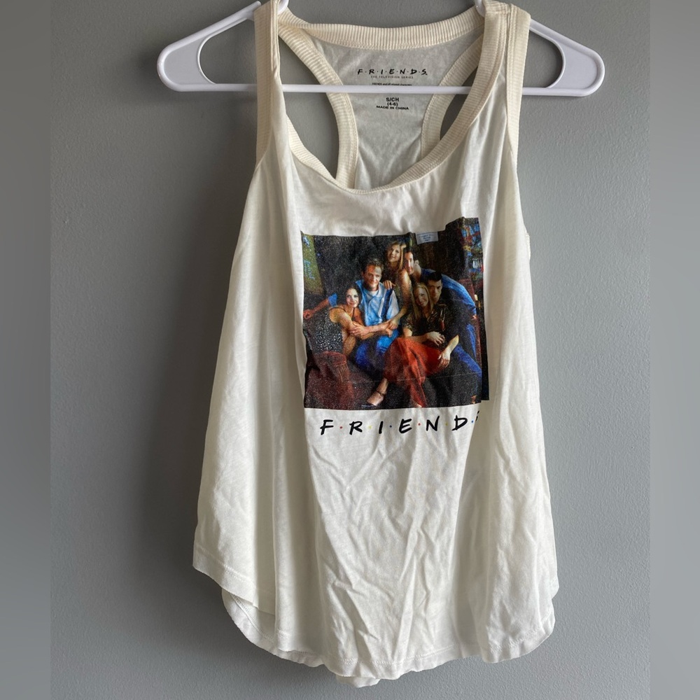 FRIENDS White Graphic Tank Top
